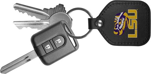 Siskiyou NCAA unisex-adult Leather Square Key Chains in Saudi Arabia