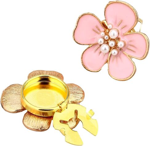 Button Covers for Women Men Shirt Cufflinks Peach Blossom Flower Detachable Button Copper Button Fashion Girl Gift Cute Buttons Jewelry Decorative Luxury DIY Clothing Buttons Cover (Pink) in Saudi Arabia
