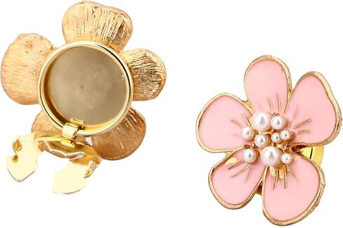 Button Covers for Women Men Shirt Cufflinks Peach Blossom Flower Detachable Button Copper Button Fashion Girl Gift Cute Buttons Jewelry Decorative Luxury DIY Clothing Buttons Cover (Pink) in Saudi Arabia