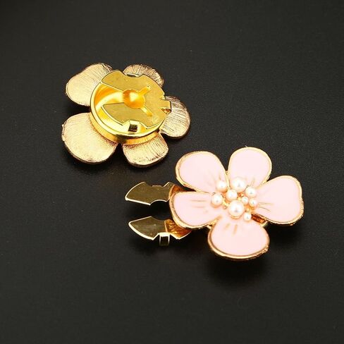 Button Covers for Women Men Shirt Cufflinks Peach Blossom Flower Detachable Button Copper Button Fashion Girl Gift Cute Buttons Jewelry Decorative Luxury DIY Clothing Buttons Cover (Pink) in Saudi Arabia
