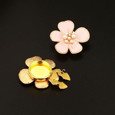 Button Covers for Women Men Shirt Cufflinks Peach Blossom Flower Detachable Button Copper Button Fashion Girl Gift Cute Buttons Jewelry Decorative Luxury DIY Clothing Buttons Cover (Pink) in Saudi Arabia