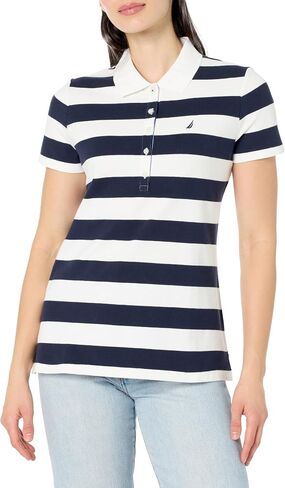 Nautica Women's Short Sleeve Button Placket Polo in Saudi Arabia
