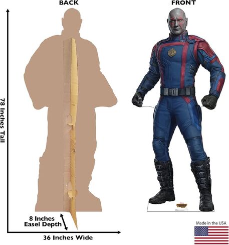 Cardboard People Drax Cardboard Cutout Standup - Guardians of The Galaxy Vol. 3 (2023 Film) in Saudi Arabia