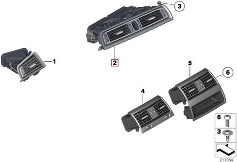 Left Console Grill Dash AC Air Vent Left Air Outlet 2010-2016 for BMW 5 Series F10 F11 520i 523i 528i 535i 530i 550i M5 Replacement number # 64229166883 in Saudi Arabia
