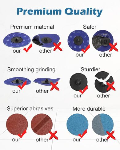 3" 80 Grit Die Grinder Sanding Disc, 30 Pack Abrasive Wheels & Discs Aluminum Oxide Coated Cut Grinding Disc Set, for Surface Preparation/Conditioning. in Saudi Arabia
