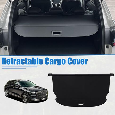 غطاء شحن قابل للسحب من Uxcell لسيارة Hyundai GV70 2022-2023 مقاوم للماء ومضاد للانزلاق وغطاء خلفي للسيارة SUV باللون الأسود in Kuwait