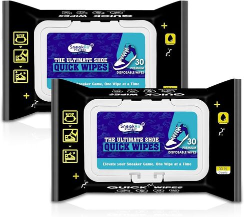 2 حزمة من 60 قطعة من مناديل الأحذية المنظفة للأحذية الرياضية، مناديل سريعة للاستعمال مرة واحدة للسفر، محمولة، تزيل الأوساخ والبقع بشكل فعال in Kuwait