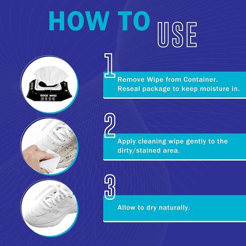 2 حزمة من 60 قطعة من مناديل الأحذية المنظفة للأحذية الرياضية، مناديل سريعة للاستعمال مرة واحدة للسفر، محمولة، تزيل الأوساخ والبقع بشكل فعال in Kuwait