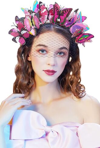 Coucoland فراشة قطع زينة عقال الحجاب عقال قطع زينة فراشة خوذة لديربي الشاي حفلة الهالوين in Kuwait