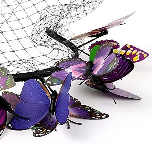Coucoland Butterfly Fascinators Headband Veil Headband Fascinator Butterfly Headpiece for Derby Tea Party Halloween in Saudi Arabia