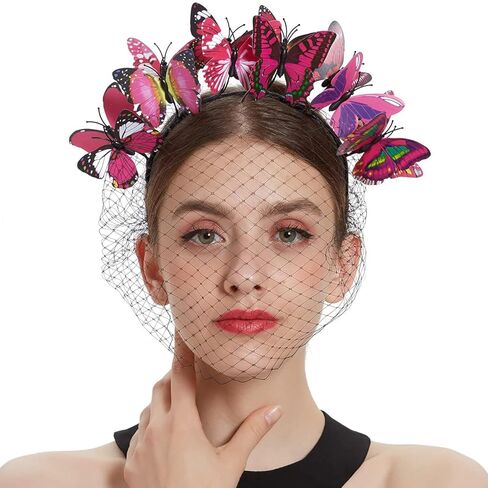 Coucoland فراشة قطع زينة عقال الحجاب عقال قطع زينة فراشة خوذة لديربي الشاي حفلة الهالوين in Kuwait