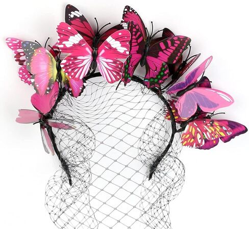 Coucoland فراشة قطع زينة عقال الحجاب عقال قطع زينة فراشة خوذة لديربي الشاي حفلة الهالوين in Kuwait