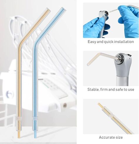 200PCS Dental Disposable Air Water Spray Syringe Nozzles Colorful Spray Tips/Tubes Dental Office Use in Saudi Arabia