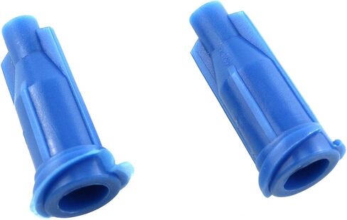 E-outstanding 200-Pack 17mm غطاء أطراف إبرة التوزيع الصناعي مع قفل Luer لتخزين الغراء والمواد اللاصقة، أزرق in Saudi Arabia