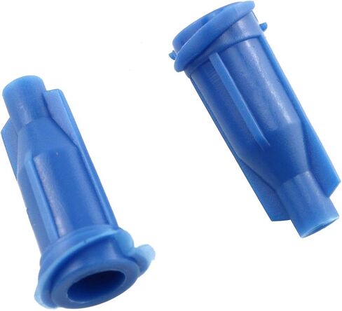 E-outstanding 200-Pack 17mm غطاء أطراف إبرة التوزيع الصناعي مع قفل Luer لتخزين الغراء والمواد اللاصقة، أزرق in Saudi Arabia