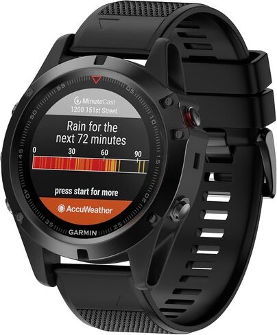 ANCOOL لـ Fenix ​​7X Watch Band / Fenix ​​6X Pro Watch Band / Fenix ​​5X Band 26mm Watch Bands متوافق مع Fenix ​​6X / Fenix ​​7X Pro / Fenix ​​3 (أسود، رمادي) in Kuwait