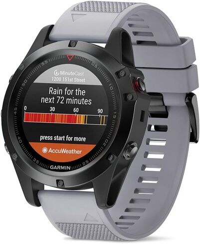 ANCOOL لـ Fenix ​​7X Watch Band / Fenix ​​6X Pro Watch Band / Fenix ​​5X Band 26mm Watch Bands متوافق مع Fenix ​​6X / Fenix ​​7X Pro / Fenix ​​3 (أسود، رمادي) in Kuwait