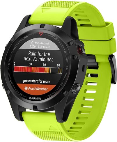 ANCOOL لـ Fenix ​​7X Watch Band / Fenix ​​6X Pro Watch Band / Fenix ​​5X Band 26mm Watch Bands متوافق مع Fenix ​​6X / Fenix ​​7X Pro / Fenix ​​3 (أسود، رمادي) in Kuwait