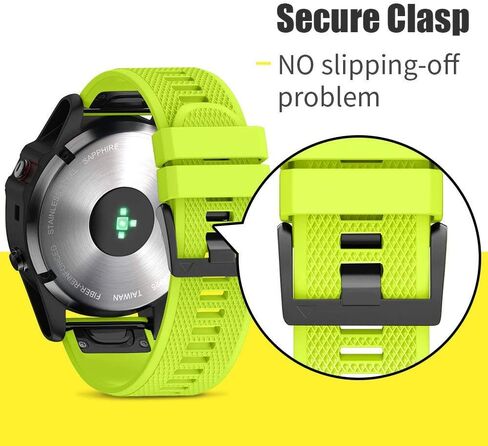 ANCOOL لـ Fenix ​​7X Watch Band / Fenix ​​6X Pro Watch Band / Fenix ​​5X Band 26mm Watch Bands متوافق مع Fenix ​​6X / Fenix ​​7X Pro / Fenix ​​3 (أسود، رمادي) in Kuwait