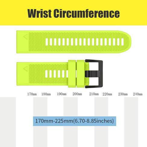 ANCOOL لـ Fenix ​​7X Watch Band / Fenix ​​6X Pro Watch Band / Fenix ​​5X Band 26mm Watch Bands متوافق مع Fenix ​​6X / Fenix ​​7X Pro / Fenix ​​3 (أسود، رمادي) in Kuwait