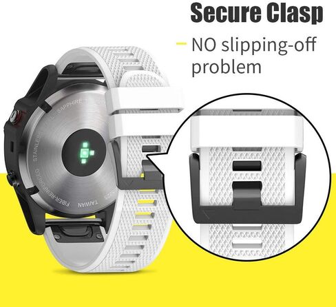 ANCOOL لـ Fenix ​​7X Watch Band / Fenix ​​6X Pro Watch Band / Fenix ​​5X Band 26mm Watch Bands متوافق مع Fenix ​​6X / Fenix ​​7X Pro / Fenix ​​3 (أسود، رمادي) in Kuwait