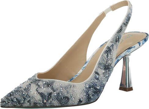 Betsey Johnson Women's Clark Pump, Blue Floral, 10 in Saudi Arabia
