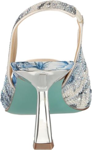 Betsey Johnson Women's Clark Pump, Blue Floral, 10 in Saudi Arabia