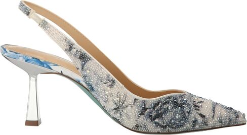 Betsey Johnson Women's Clark Pump, Blue Floral, 10 in Saudi Arabia