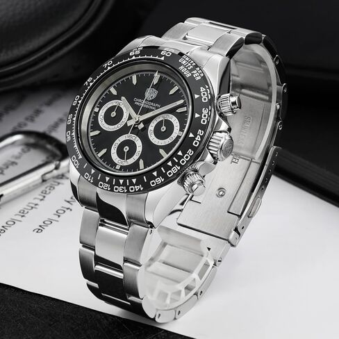 watchdives Quartz Chronograph Watches, WD16500 Men Wristwatch Japan VK63 Movement 39mm Sapphire Crystal Wristwatch 100M Waterproof Sport Watch in Saudi Arabia