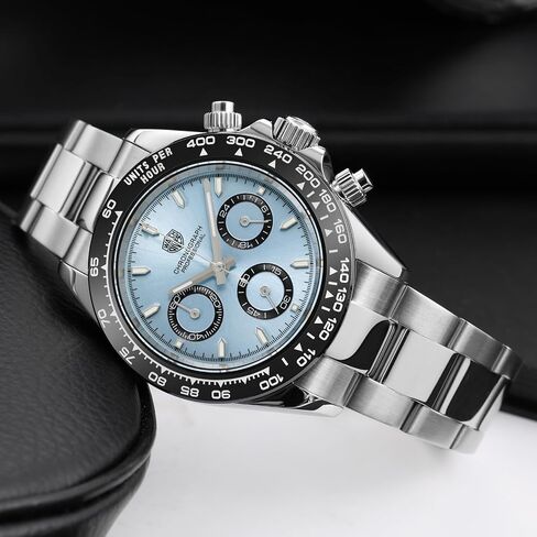 watchdives Quartz Chronograph Watches, WD16500 Men Wristwatch Japan VK63 Movement 39mm Sapphire Crystal Wristwatch 100M Waterproof Sport Watch in Saudi Arabia