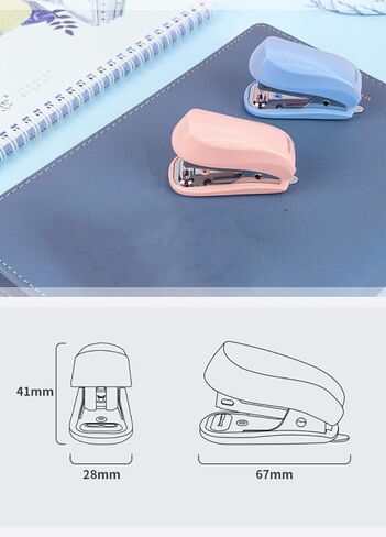 Pink Mini Stapler Hand Stapler with Staple Remover and 1 Box Staples,Cute Stationery for Students and Office Use Desk Staplers in Saudi Arabia