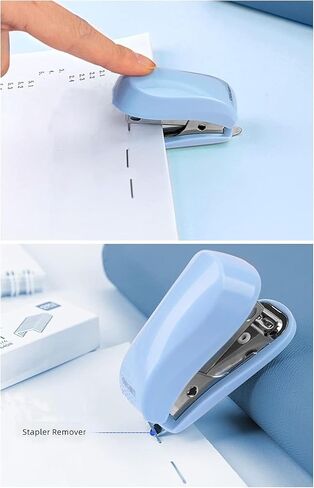 Pink Mini Stapler Hand Stapler with Staple Remover and 1 Box Staples,Cute Stationery for Students and Office Use Desk Staplers in Saudi Arabia
