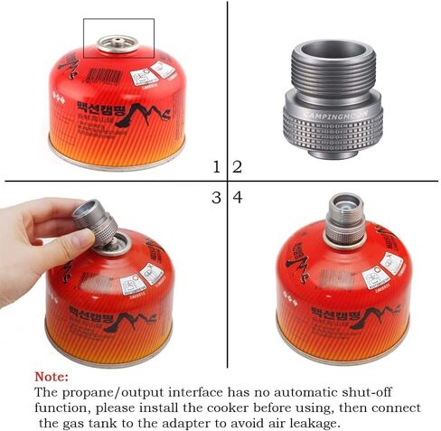 Campingmoon Camping Propane Stove Adapter, Input: En417 Lindal Valve Canister, Output: Propane Gas Stove, Camping Propane Gas Canister to 1lbs Propane Tanks/MAPP Tanks Converter. Z20 in Saudi Arabia