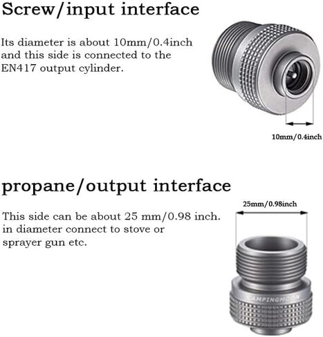 Campingmoon Camping Propane Stove Adapter, Input: En417 Lindal Valve Canister, Output: Propane Gas Stove, Camping Propane Gas Canister to 1lbs Propane Tanks/MAPP Tanks Converter. Z20 in Saudi Arabia