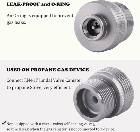 Campingmoon Camping Propane Stove Adapter, Input: En417 Lindal Valve Canister, Output: Propane Gas Stove, Camping Propane Gas Canister to 1lbs Propane Tanks/MAPP Tanks Converter. Z20 in Saudi Arabia