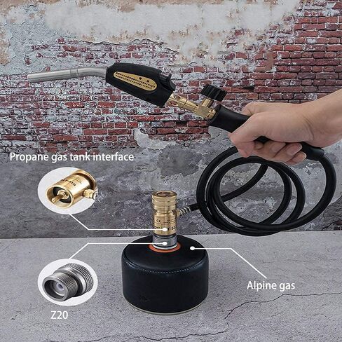Campingmoon Camping Propane Stove Adapter, Input: En417 Lindal Valve Canister, Output: Propane Gas Stove, Camping Propane Gas Canister to 1lbs Propane Tanks/MAPP Tanks Converter. Z20 in Saudi Arabia