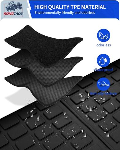 Rongtaod Cargo Mat متوافق مع 2021-2024 Toyota Sienna Trunk Mat Trunk Liner TPE جميع الأحوال الجوية بطانة البضائع غطاء المقعد الخلفي حامي 2023 ملحقات Sienna (مسند الظهر + حصيرة الجذع) in Kuwait