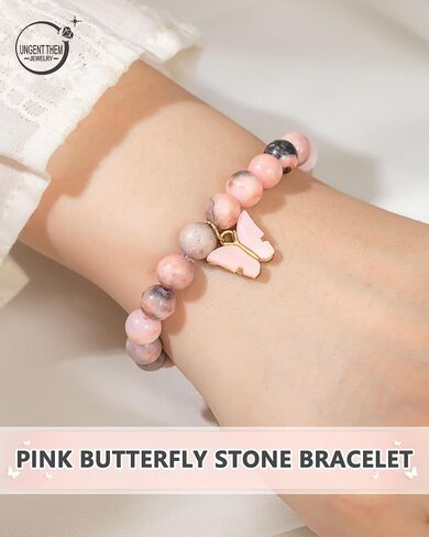 UNGENT THEM Natural Stone Butterfly Bracelet, Birthday Inspirational Gifts for Women Sometimes You Forget You're Awesome in Saudi Arabia