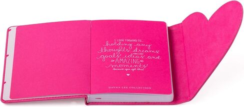 Eccolo Dayna Lee Love Journal & Notebook With Magnetic Heart Flap, 256 Acid-Free Ruled Pages (Hot Pink - From The Heart) - 5.5-x-7-inch in Saudi Arabia