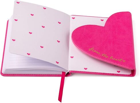 Eccolo Dayna Lee Love Journal & Notebook With Magnetic Heart Flap, 256 Acid-Free Ruled Pages (Hot Pink - From The Heart) - 5.5-x-7-inch in Saudi Arabia