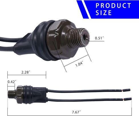 مفتاح ضغط الهواء 170-200 PSI الموضوع 1/4 "NPT 24V 12V DC مفتاح ضغط ضاغط الهواء مع خط لقطار الهواء القرن 170-200-1/4"NPT-X-BK in Saudi Arabia
