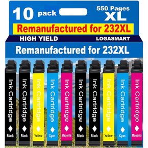 Remanufactured for Epson 232XL Ink Cartridges Combo Pack Replacement for 232 XL T232 XL for XP-4200 XP-4205 Workforce WF-2930 WF-2950 Printer 10pack in Saudi Arabia