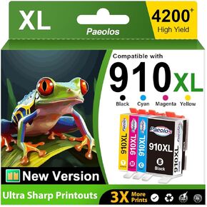 910XL 910 Ink Cartridges Latest Chip Replacement for HP 910XL Ink Cartridges Combo Pack for HP Ink 910 XL Work for HP OfficeJet Pro 8020 8010 8025 8035 8028 8030 8015 8018 8022 Printer Ink 910,4 Pack in Saudi Arabia