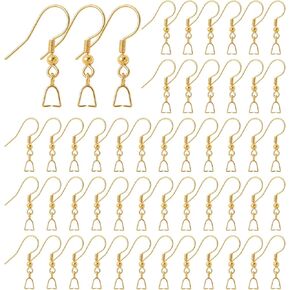 100Pcs Earring Hooks Earrings Making Kit Stainless Steel Ear Wires Fish Hooks Pendant Clasp Silicone Ear Backs Vintage Jewelry Findings Parts for Women Earring DIY Craft Jewelry Making Supplies in Kuwait