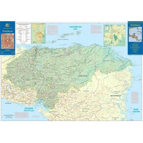 Gifts Delight Laminated 34x24 Poster: Large Detailed Road map of Honduras. Honduras Large Detailed Road mapMaps of in Kuwait