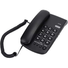 Corded Landline Phones for Home/Office, Desk Corded Telephone with Display and Adjustable Volume, Support Music on Hold, Speakerphone, DND and Calculator Function, Uvital House Phone (Black) in Kuwait