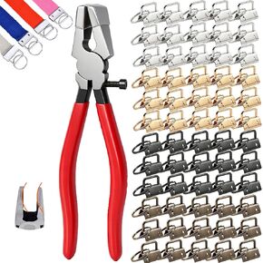 OFCOX 60 Sets Key Fob Hardware Kit with Glass Running Pliers, 1 Inch Keychain Hardware with Key Ring for Lanyard Wristlet Making Supplies, 4 Colors for DIY Craft Key Chains in Saudi Arabia