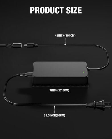 UL Listed 54.6V 2A Battery Charger Power Supply for 48V Lithium Battery, DC 5.5x2.1/5.5x2.5mm Connector Bicycle eBike Power Adapter Compatible with Lectric XP 1.0/2.0/3.0, XPremium in Saudi Arabia
