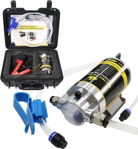 Electric Oil Extractor Pump, Engine Oil Change Pump 12/24V, Transmission Suction Pump with 100W Motor & Longer Hose, Oil Transfer Pump for Hydraulic, Differential, Gear, Lubricating Oil in Saudi Arabia