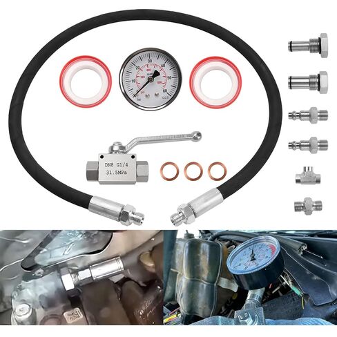 High Pressure Oil Pressure Tester Kit, IPR Air Test Tool Kit Compatible with Ford 6.0l-7.3l Powerstroke Diesel High Pressure Oil System with IPR Valve Test Fitting & Gauge in Saudi Arabia